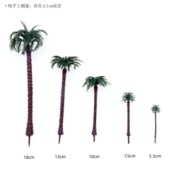 Imitation copper coconut tree construction sand table micro landscape garden simulation model tree plastic tropical coconut tree DIY handmade