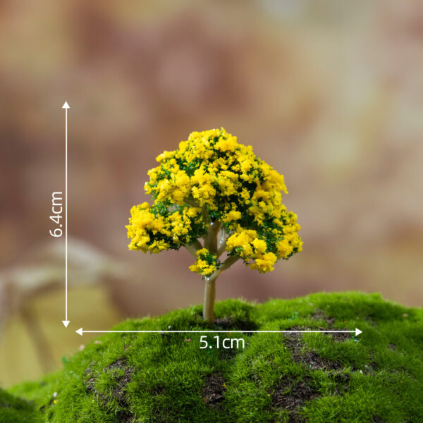 Green bottom yellow flower -6.4cm
