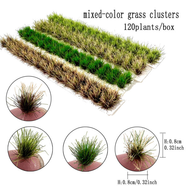 Mixed colour grass