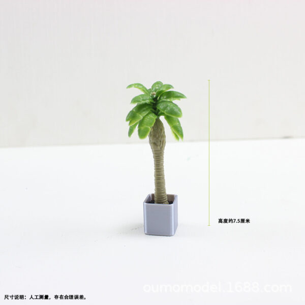 Mini simulation plant potted bamboo bonsai miniature coconut tree indoor sand table decorative ornaments model