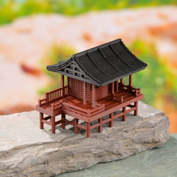 Miniature 3D Printed Traditional Zen Temple Model