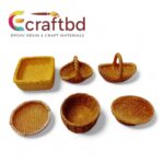 Simulated Bamboo Basket Tray Resin Accessories Handmade Cream Glue DIY Miniature Bread Food Toy Small Ornament Materials