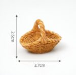 Simulated Bamboo Basket Tray Resin Accessories Handmade Cream Glue DIY Miniature Bread Food Toy Small Ornament Materials - Image 6
