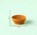 Simulated Bamboo Basket Tray Resin Accessories Handmade Cream Glue DIY Miniature Bread Food Toy Small Ornament Materials - Image 5