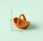 Simulated Bamboo Basket Tray Resin Accessories Handmade Cream Glue DIY Miniature Bread Food Toy Small Ornament Materials - Image 4