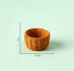 Simulated Bamboo Basket Tray Resin Accessories Handmade Cream Glue DIY Miniature Bread Food Toy Small Ornament Materials - Image 3