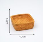 Simulated Bamboo Basket Tray Resin Accessories Handmade Cream Glue DIY Miniature Bread Food Toy Small Ornament Materials - Image 2